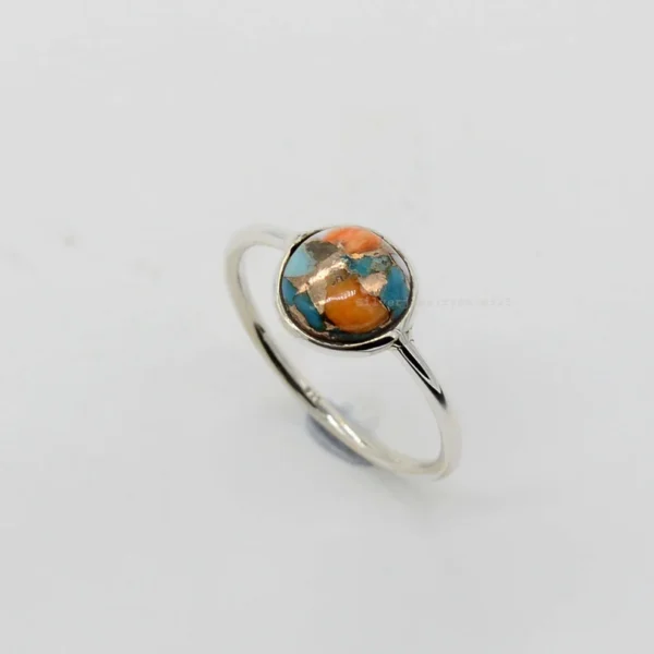 Oyster Copper Turquoise Ring - Image 5