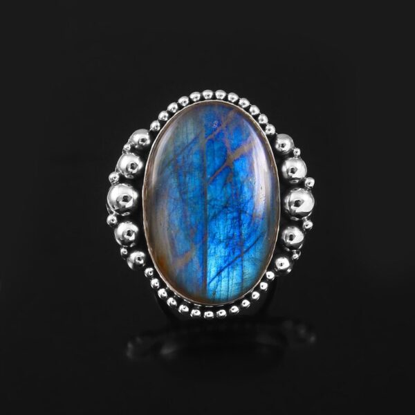 natural labradorite stone ring - Image 2