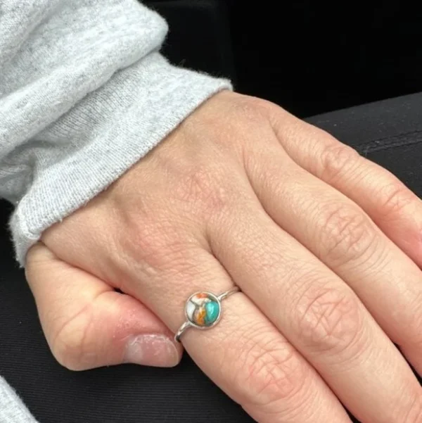 Oyster Copper Turquoise Ring - Image 4