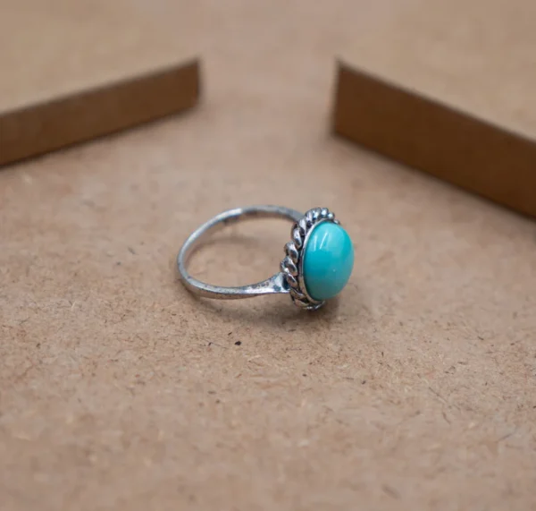 Authentic Boho-Themed Turquoise Ring - Image 3