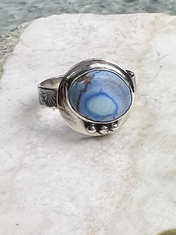 Golden Hill Turquoise Blue Dot Statement Ring