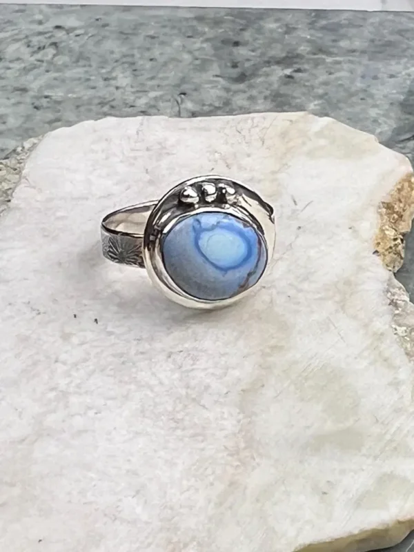 Golden Hill Turquoise Blue Dot Statement Ring - Image 4