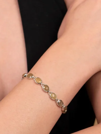 Citrine Beaded Bracelet Handmade Yellow Stone Bracelet Prosperity & Energy Crystal Gift