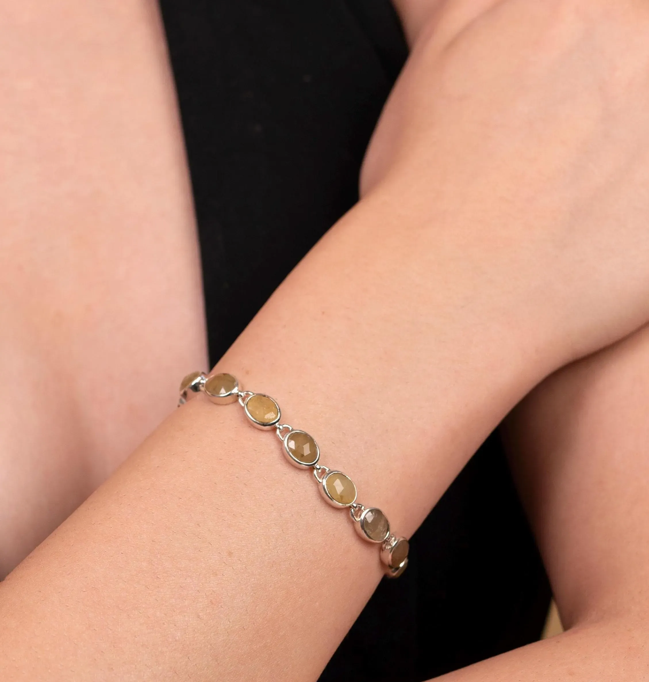 Citrine Beaded Bracelet Handmade Yellow Stone Bracelet Prosperity & Energy Crystal Gift