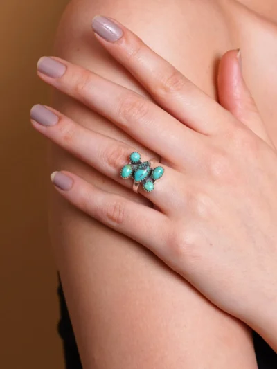 Blue Dahlia Turquoise Ring