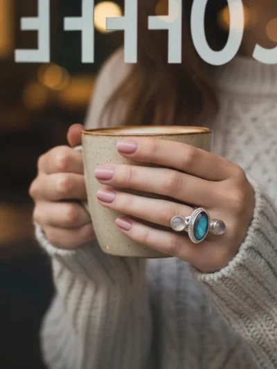 Triple Stone Silver Ring