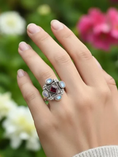 Colorful Gemstone Statement Ring